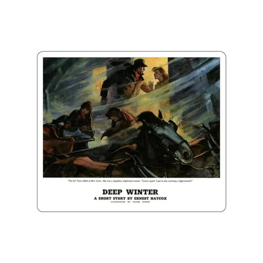 Deep Winter, 1943 (Magazine Illustration) STICKER Vinyl Die-Cut Decal White Die-Cut 2 Inch - The Sticker Space