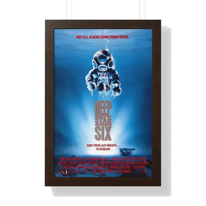 DEEPSTAR SIX 1989 - Framed Movie Poster 16″ x 24″ Walnut - The Sticker Space