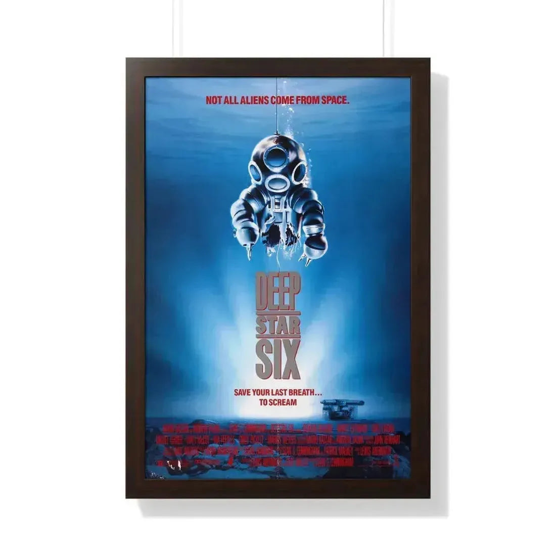 DEEPSTAR SIX 1989 - Framed Movie Poster 20" x 30" Walnut - The Sticker Space
