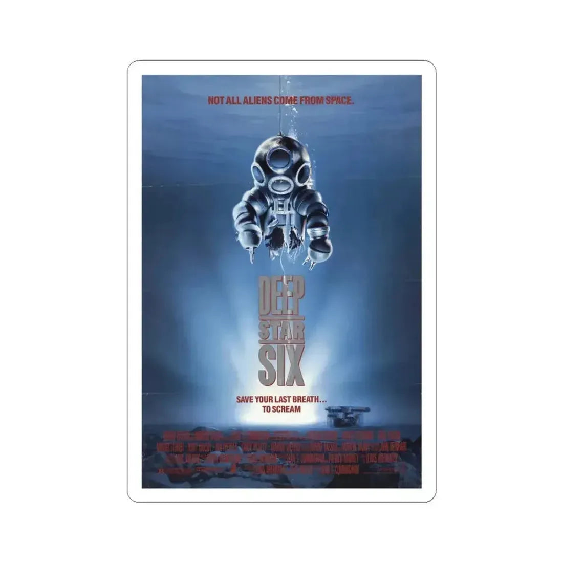 DeepStar Six 1989 Movie Poster - STICKER Vinyl Kiss-Cut Decal 4 Inch White - The Sticker Space