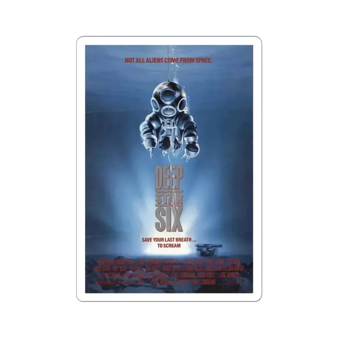 DeepStar Six 1989 Movie Poster - STICKER Vinyl Kiss-Cut Decal 6 Inch White - The Sticker Space
