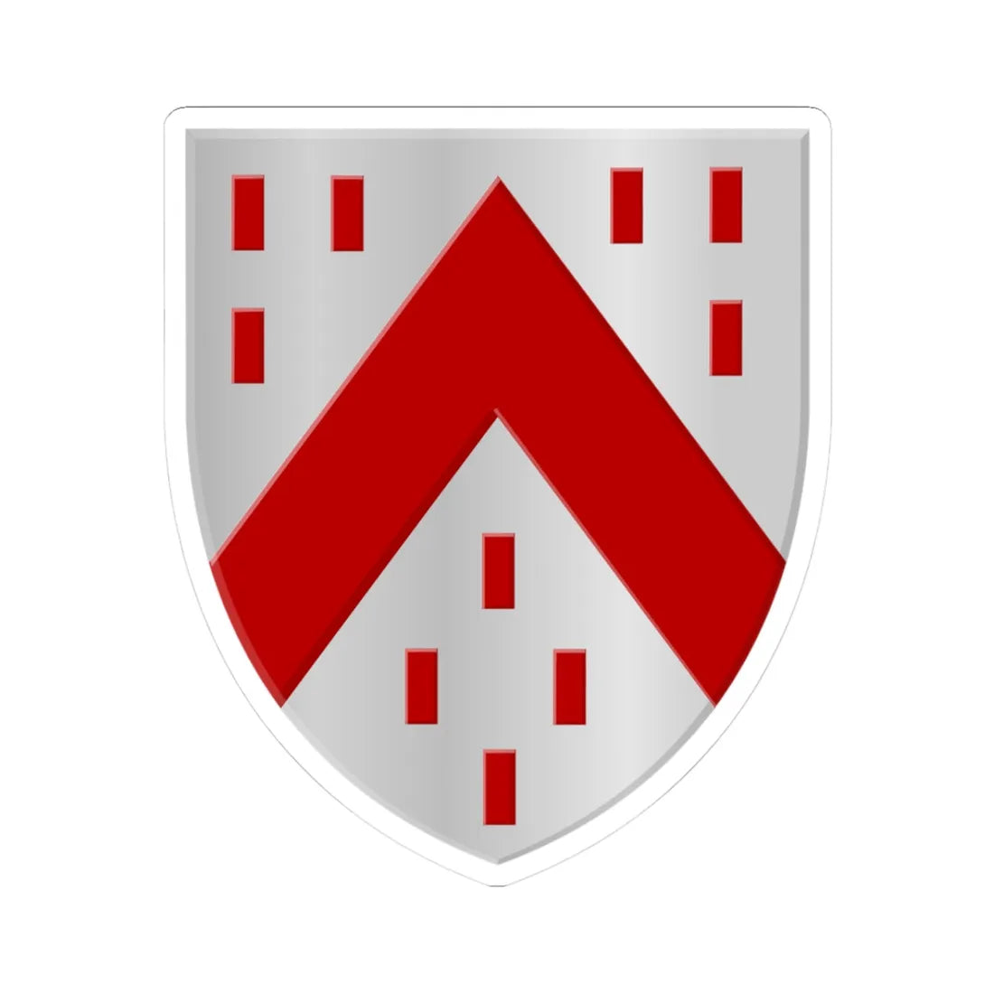 Deerlijk wapen (Belgium) (Coat of Arms) STICKER Vinyl Kiss-Cut Decal 3 Inch White - The Sticker Space