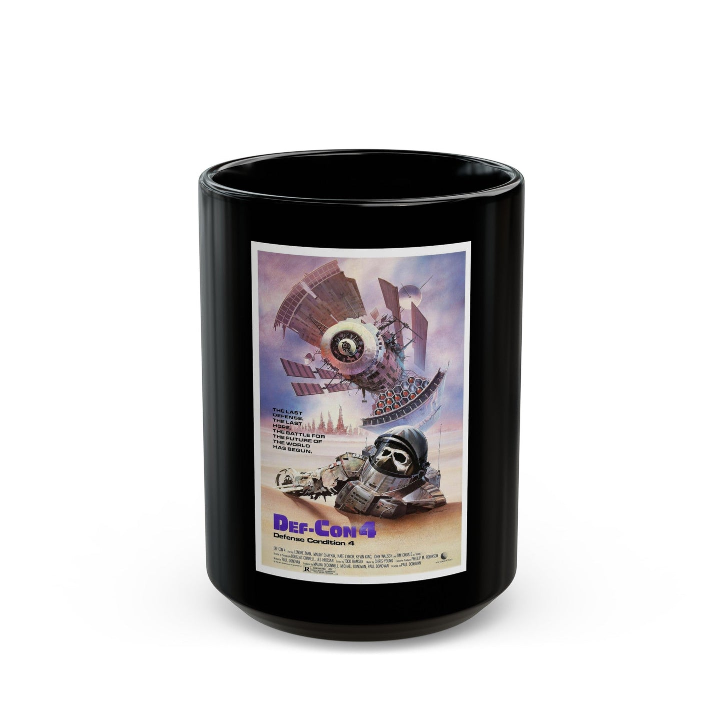 DEF CON 4 1985 Movie Poster - Black Coffee Mug-15oz-The Sticker Space