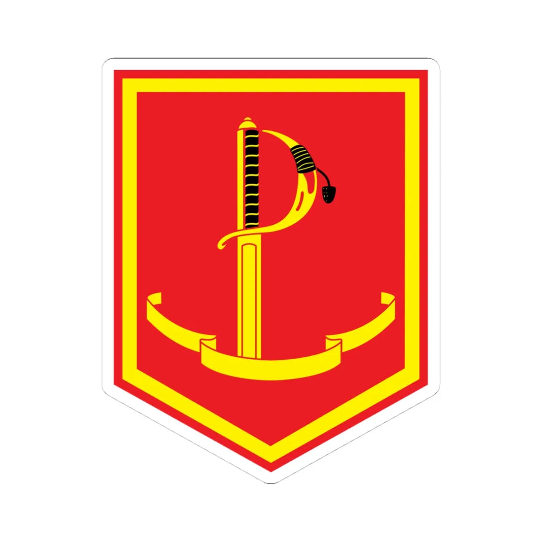 Defence Forces Headquarters (Ireland) (Coat of Arms) STICKER Vinyl Kiss-Cut Decal 4 Inch White - The Sticker Space