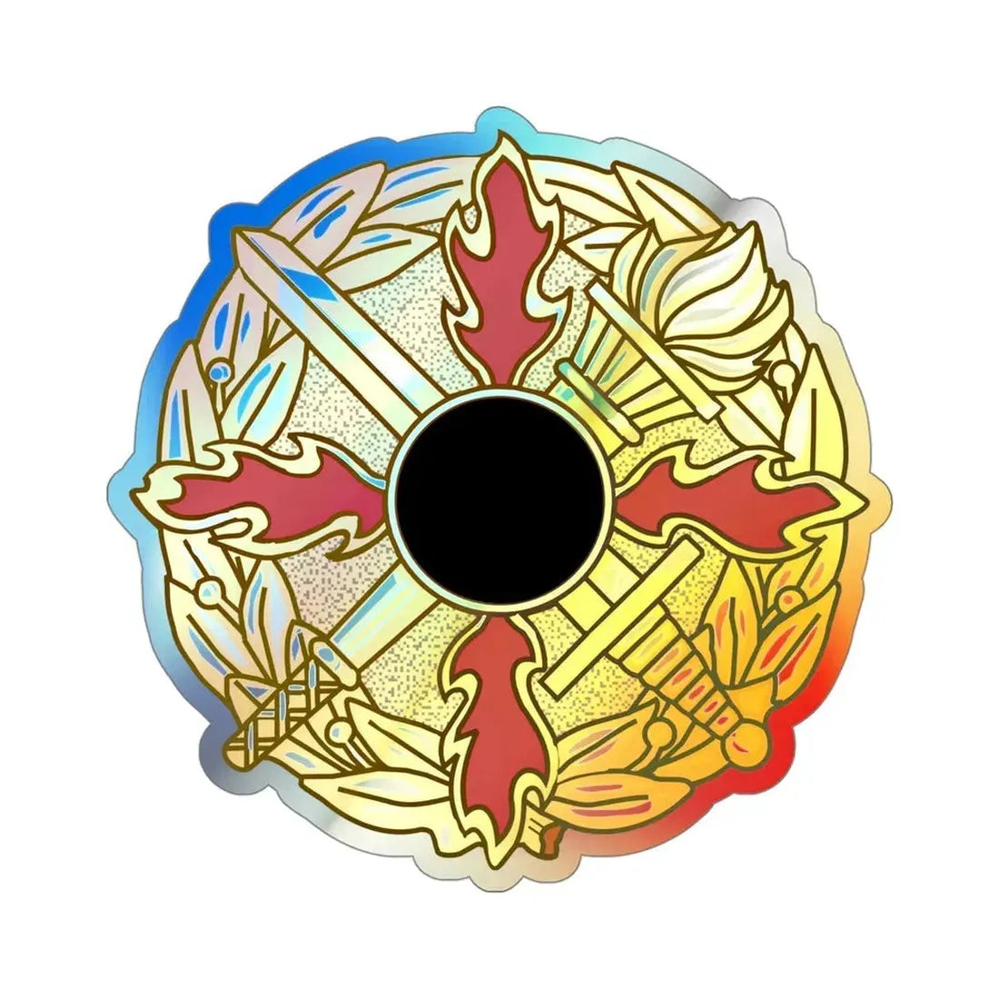 Defense Ammunition Center and School (U.S. Army) Holographic STICKER Die-Cut Vinyl Decal 4 Inch Holographic - The Sticker Space