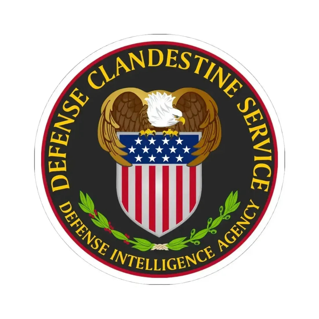 Defense Clandestine Service - STICKER Vinyl Kiss-Cut Decal 4 Inch White - The Sticker Space