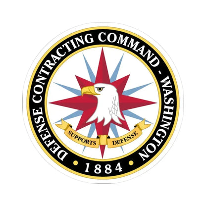 Defense Contracting Command Washington (U.S. Army) STICKER Vinyl Kiss-Cut Decal 3 Inch White - The Sticker Space