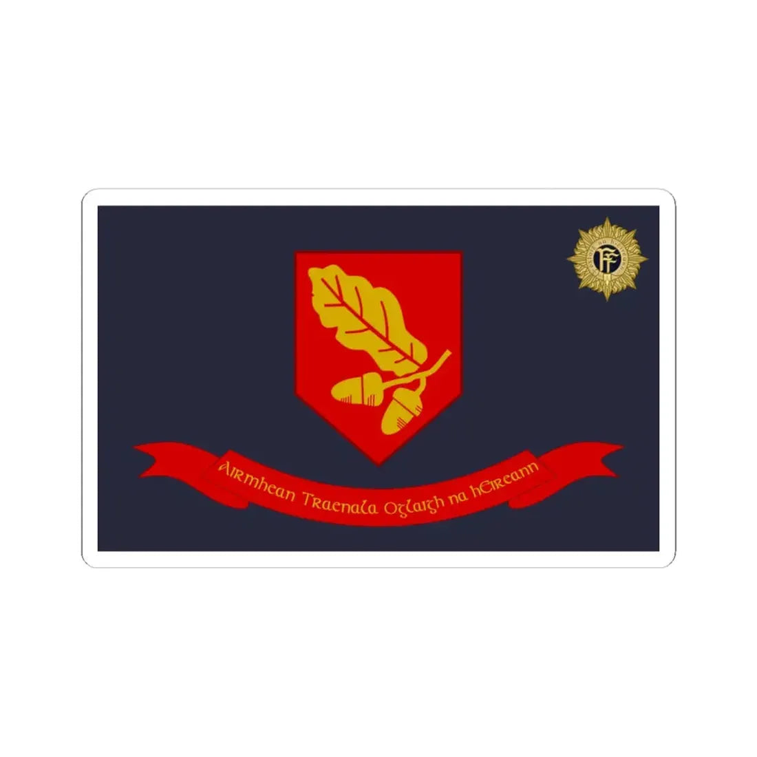 Defense Force Training Centre Flag Ireland (Ireland) STICKER Vinyl Kiss-Cut Decal 6 Inch White - The Sticker Space