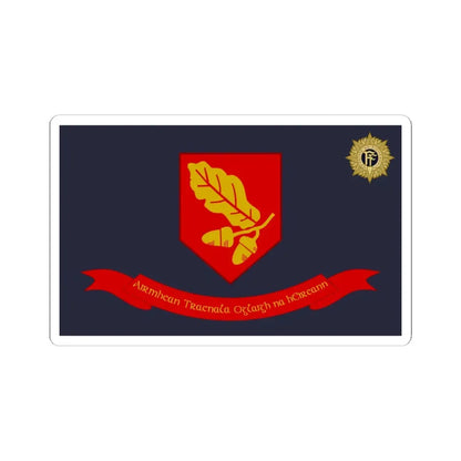 Defense Force Training Centre Flag Ireland (Ireland) STICKER Vinyl Kiss-Cut Decal 6 Inch White - The Sticker Space
