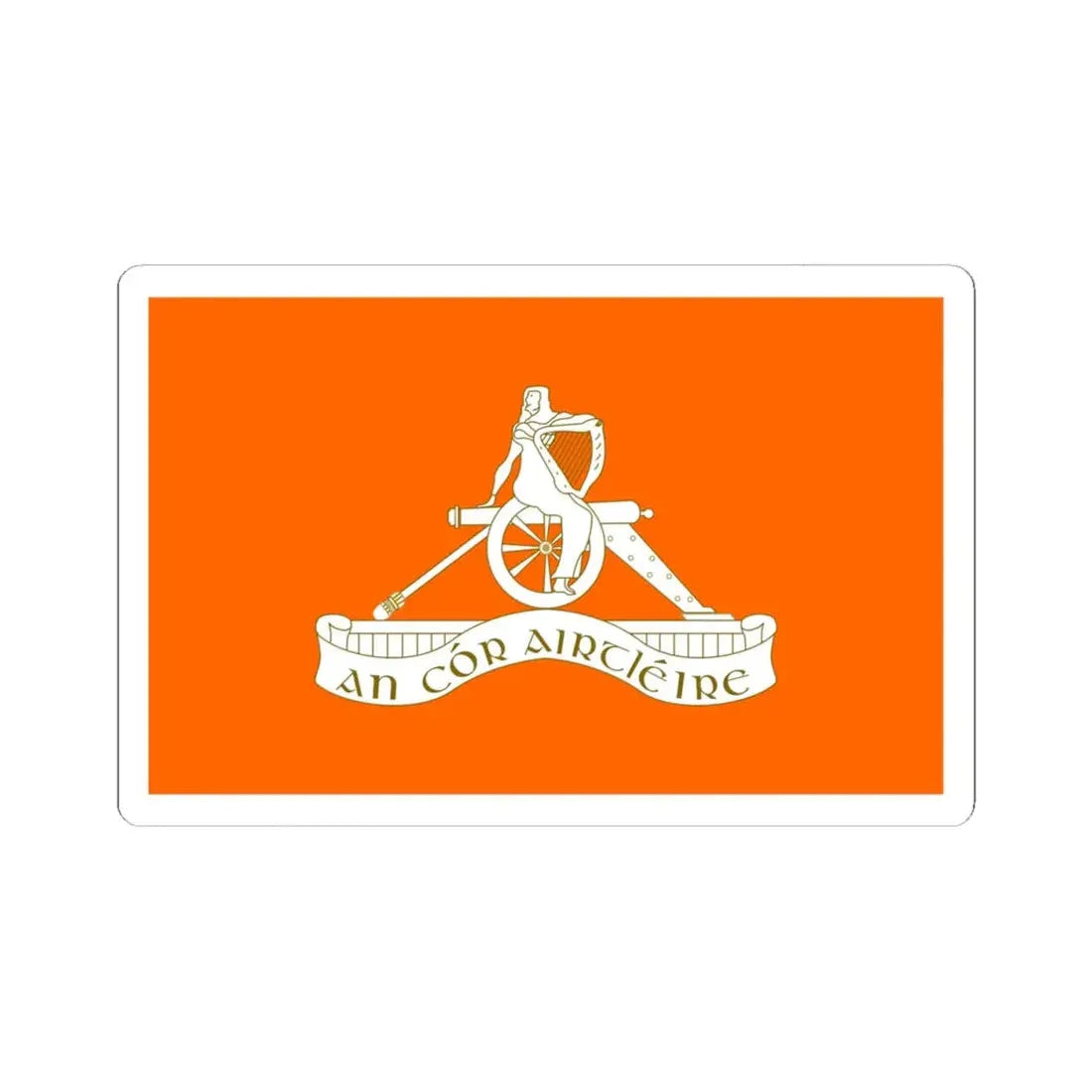 Defense Forces Artillery corps Ireland (Ireland) STICKER Vinyl Kiss-Cut Decal 4 Inch White - The Sticker Space