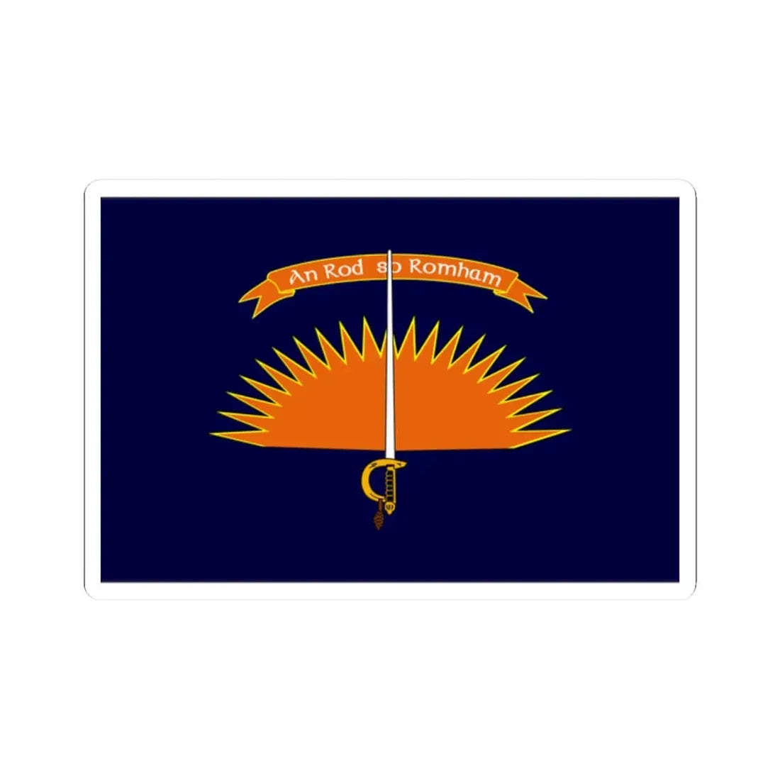 Defense Forces Cadet Colours Ireland (Ireland) STICKER Vinyl Kiss-Cut Decal 2 Inch White - The Sticker Space