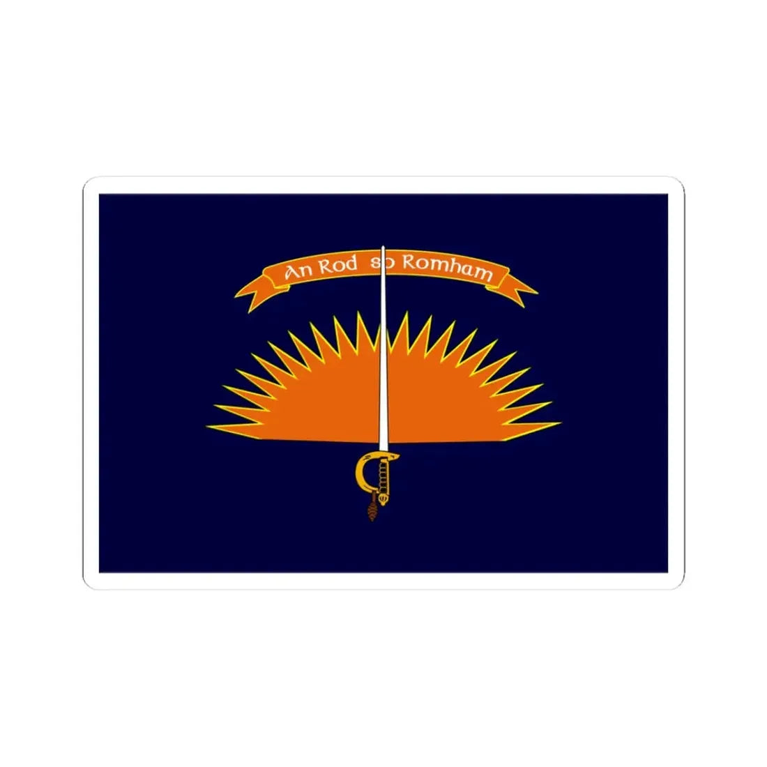 Defense Forces Cadet Colours Ireland (Ireland) STICKER Vinyl Kiss-Cut Decal 3 Inch White - The Sticker Space