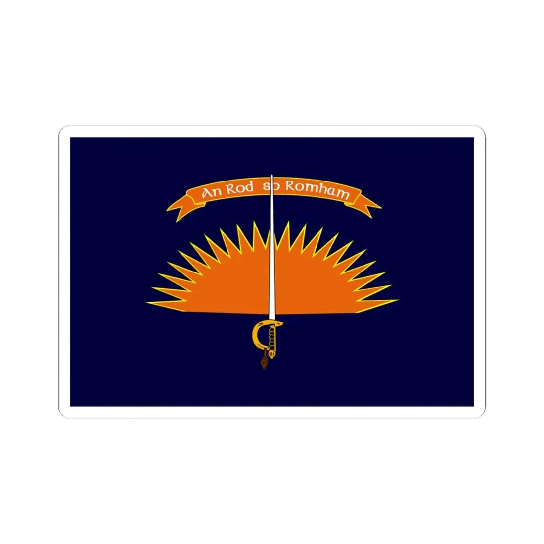 Defense Forces Cadet Colours Ireland (Ireland) STICKER Vinyl Kiss-Cut Decal 4 Inch White - The Sticker Space