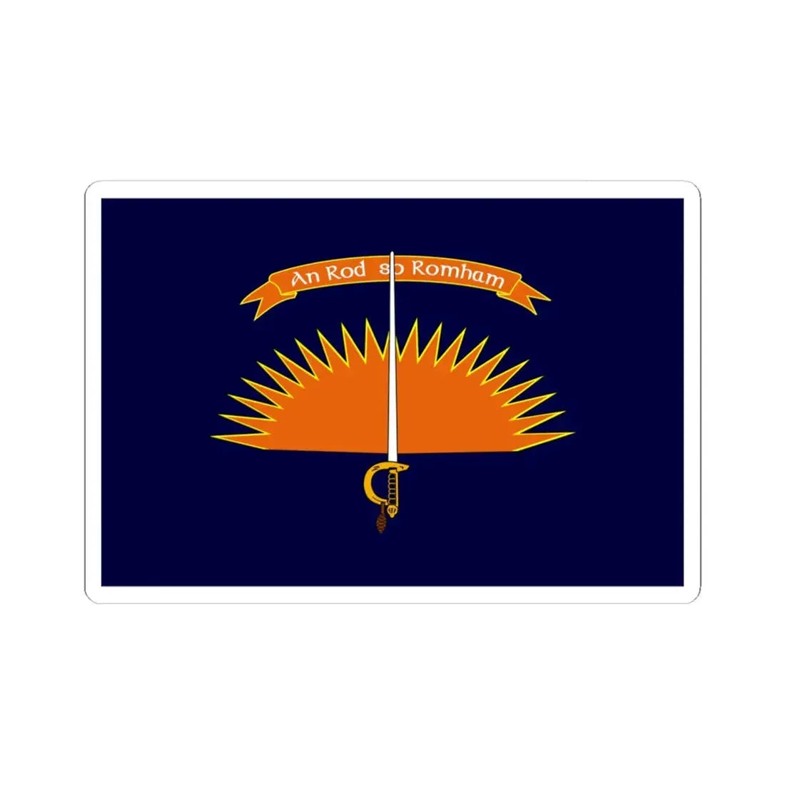 Defense Forces Cadet Colours Ireland (Ireland) STICKER Vinyl Kiss-Cut Decal 6 Inch White - The Sticker Space