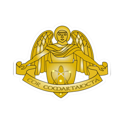 Defense Forces Communications and Information Services Corps CIS Emblem Ireland (Ireland) (Coat of Arms) STICKER Vinyl Kiss-Cut Decal 2 Inch White - The Sticker Space