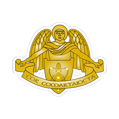 Defense Forces Communications and Information Services Corps CIS Emblem Ireland (Ireland) (Coat of Arms) STICKER Vinyl Kiss-Cut Decal 6 Inch White - The Sticker Space