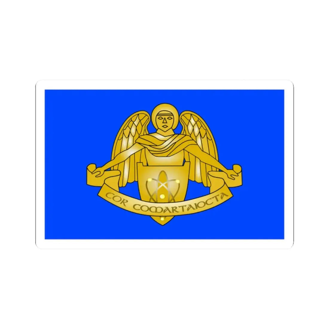 Defense Forces Communications and Information Services Corps Flag Ireland (Ireland) STICKER Vinyl Kiss-Cut Decal 2 Inch White - The Sticker Space