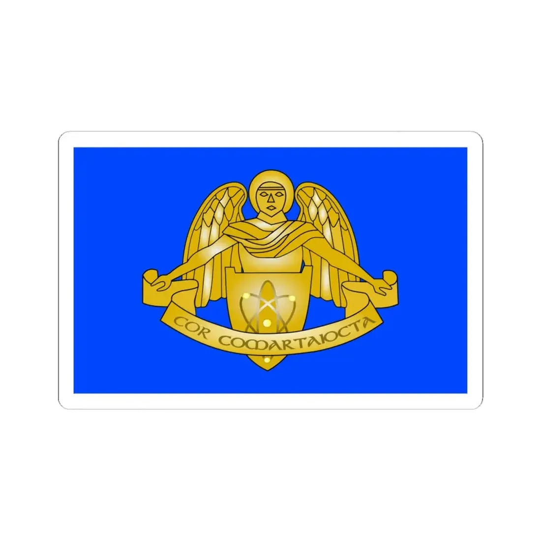 Defense Forces Communications and Information Services Corps Flag Ireland (Ireland) STICKER Vinyl Kiss-Cut Decal 4 Inch White - The Sticker Space