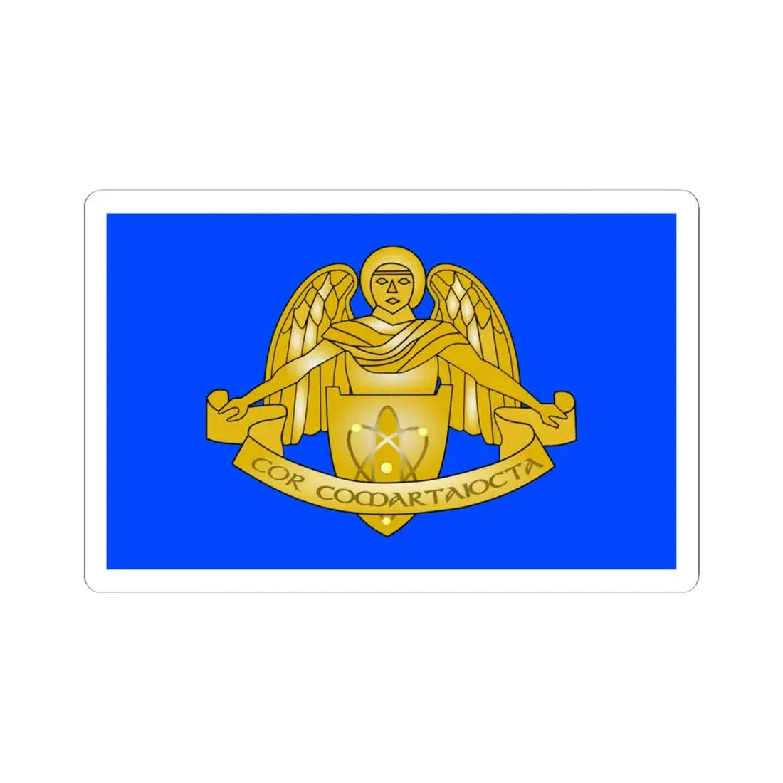 Defense Forces Communications and Information Services Corps Flag Ireland (Ireland) STICKER Vinyl Kiss-Cut Decal 6 Inch White - The Sticker Space