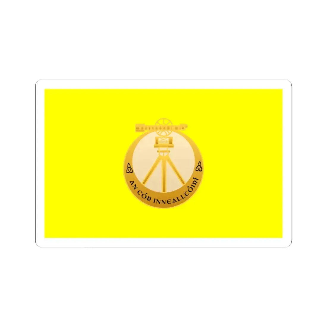 Defense Forces Engineer Corps Ireland (Ireland) STICKER Vinyl Kiss-Cut Decal 3 Inch White - The Sticker Space