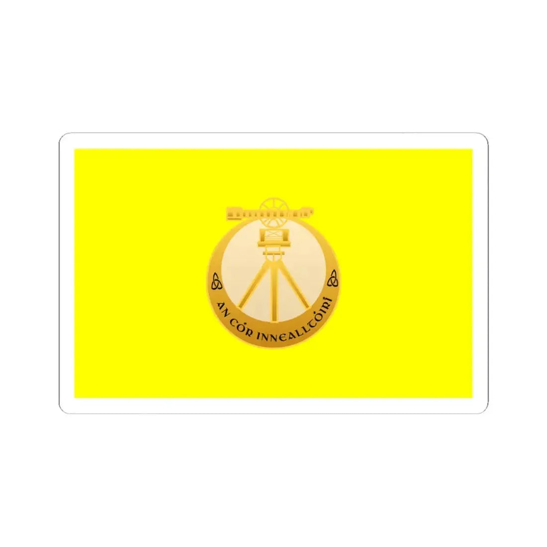 Defense Forces Engineer Corps Ireland (Ireland) STICKER Vinyl Kiss-Cut Decal 4 Inch White - The Sticker Space