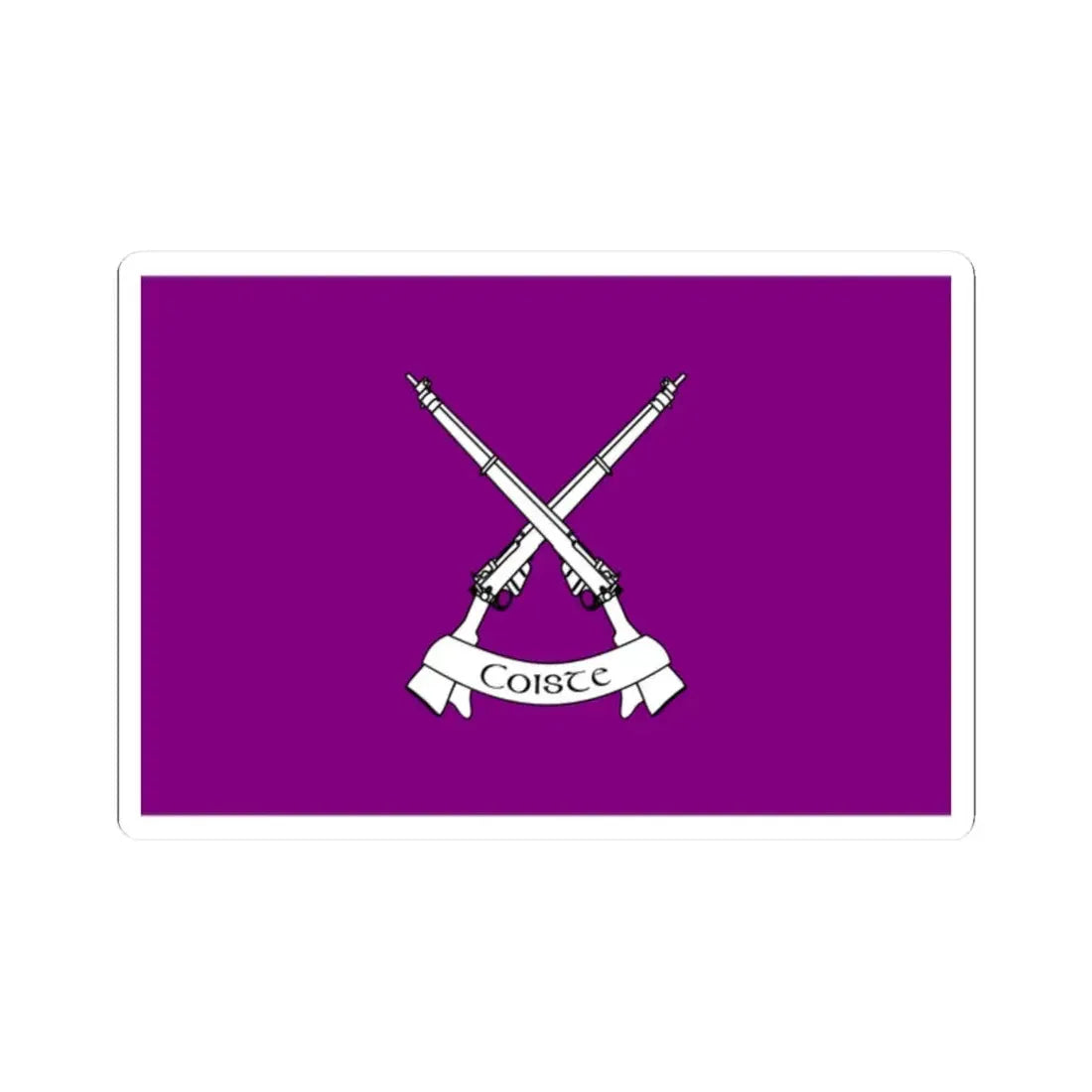 Defense Forces Infantry Flag Ireland (Ireland) STICKER Vinyl Kiss-Cut Decal 2 Inch White - The Sticker Space
