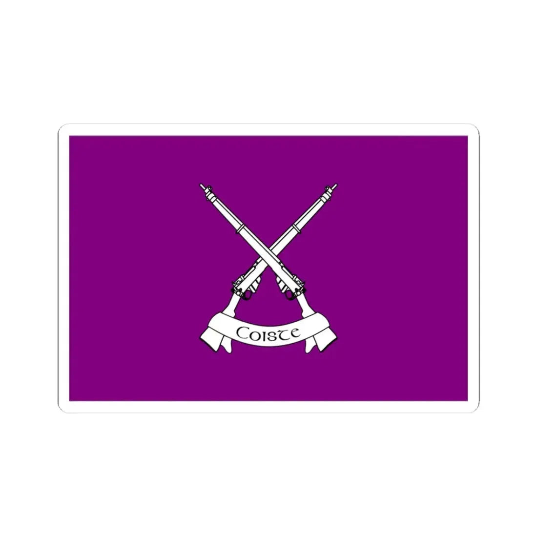 Defense Forces Infantry Flag Ireland (Ireland) STICKER Vinyl Kiss-Cut Decal 3 Inch White - The Sticker Space