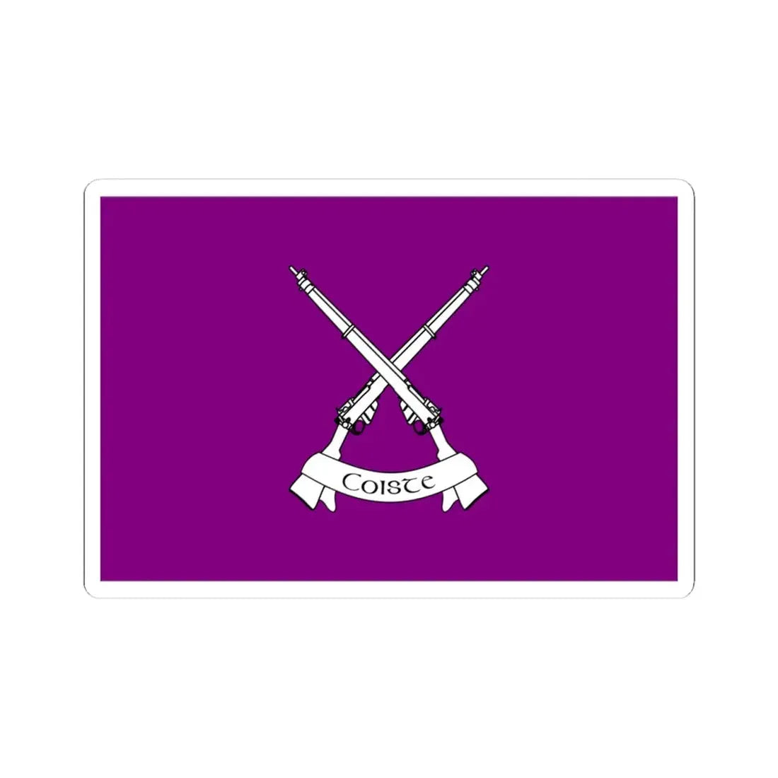 Defense Forces Infantry Flag Ireland (Ireland) STICKER Vinyl Kiss-Cut Decal 4 Inch White - The Sticker Space