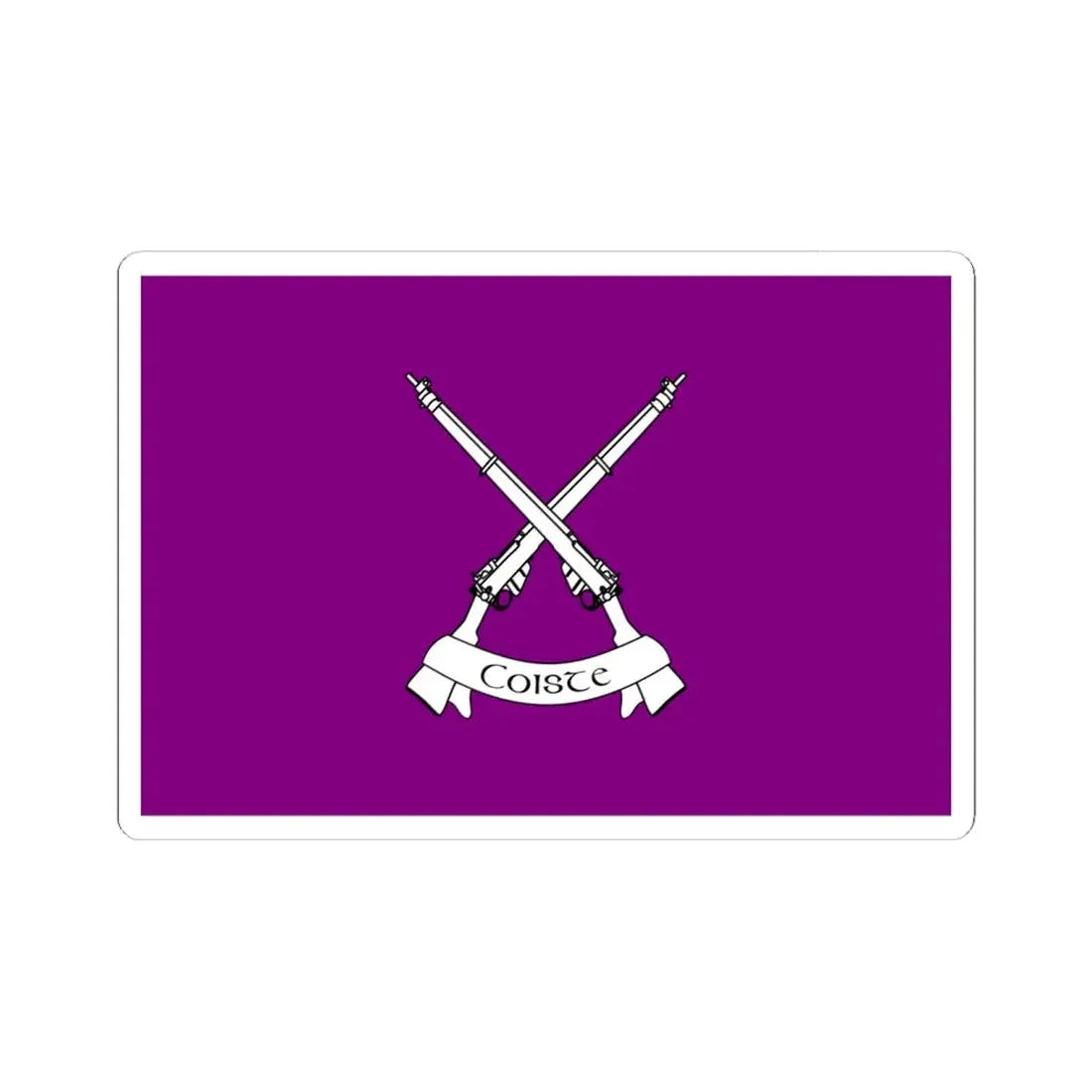 Defense Forces Infantry Flag Ireland (Ireland) STICKER Vinyl Kiss-Cut Decal 6 Inch White - The Sticker Space