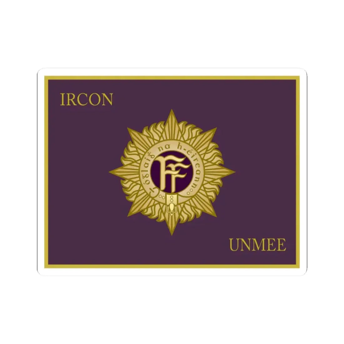 Defense Forces Ireland Flag UNMEE (Ireland) STICKER Vinyl Kiss-Cut Decal 2 Inch White - The Sticker Space