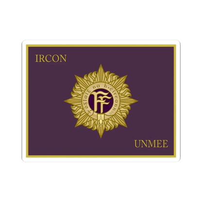 Defense Forces Ireland Flag UNMEE (Ireland) STICKER Vinyl Kiss-Cut Decal 3 Inch White - The Sticker Space