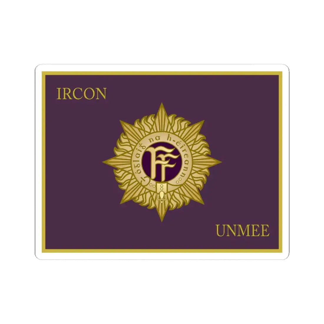 Defense Forces Ireland Flag UNMEE (Ireland) STICKER Vinyl Kiss-Cut Decal 4 Inch White - The Sticker Space