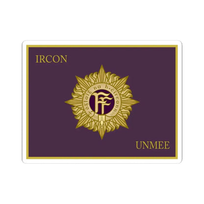 Defense Forces Ireland Flag UNMEE (Ireland) STICKER Vinyl Kiss-Cut Decal 4 Inch White - The Sticker Space