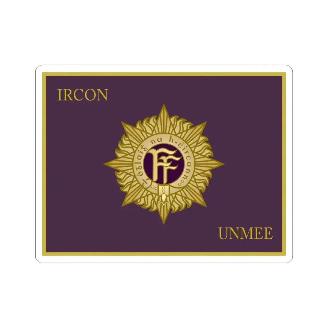 Defense Forces Ireland Flag UNMEE (Ireland) STICKER Vinyl Kiss-Cut Decal 6 Inch White - The Sticker Space