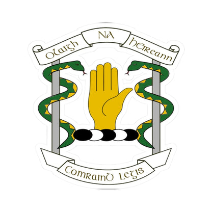 Defense Forces Medical Corps Emblem Ireland (Ireland) (Coat of Arms) STICKER Vinyl Kiss-Cut Decal 2 Inch White - The Sticker Space