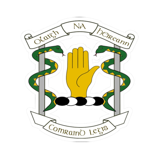 Defense Forces Medical Corps Emblem Ireland (Ireland) (Coat of Arms) STICKER Vinyl Kiss-Cut Decal 2 Inch White - The Sticker Space