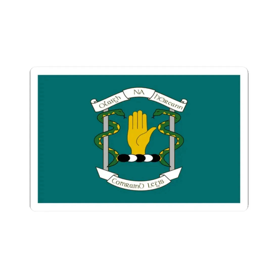 Defense Forces Medical Corps Flag Ireland (Ireland) STICKER Vinyl Kiss-Cut Decal 2 Inch White - The Sticker Space