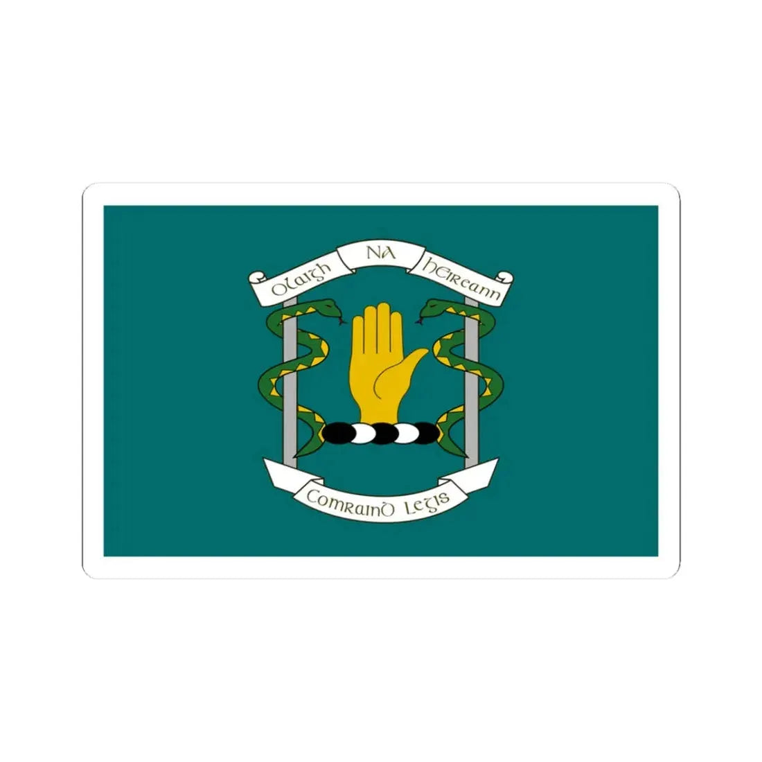 Defense Forces Medical Corps Flag Ireland (Ireland) STICKER Vinyl Kiss-Cut Decal 3 Inch White - The Sticker Space