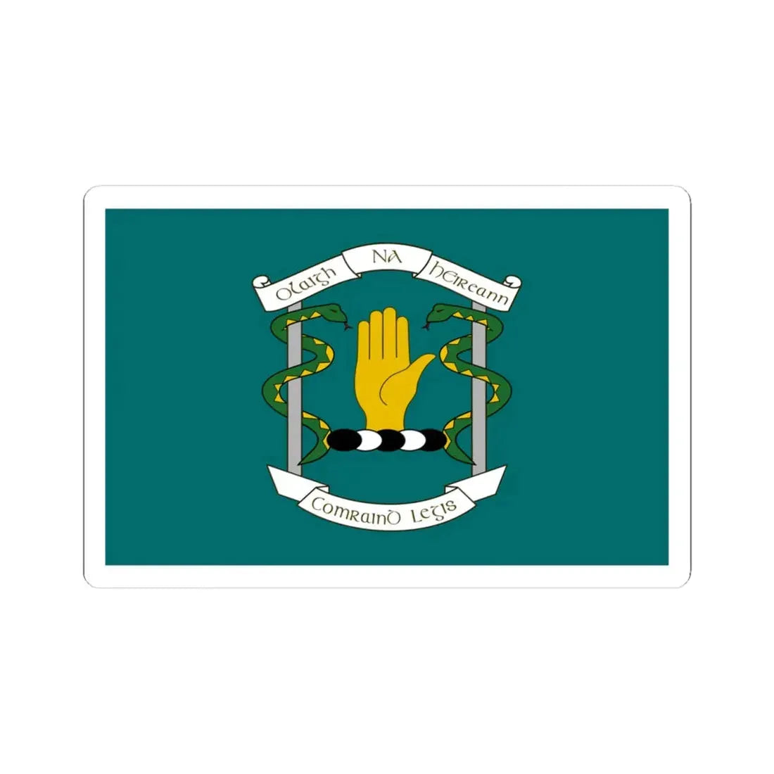Defense Forces Medical Corps Flag Ireland (Ireland) STICKER Vinyl Kiss-Cut Decal 4 Inch White - The Sticker Space