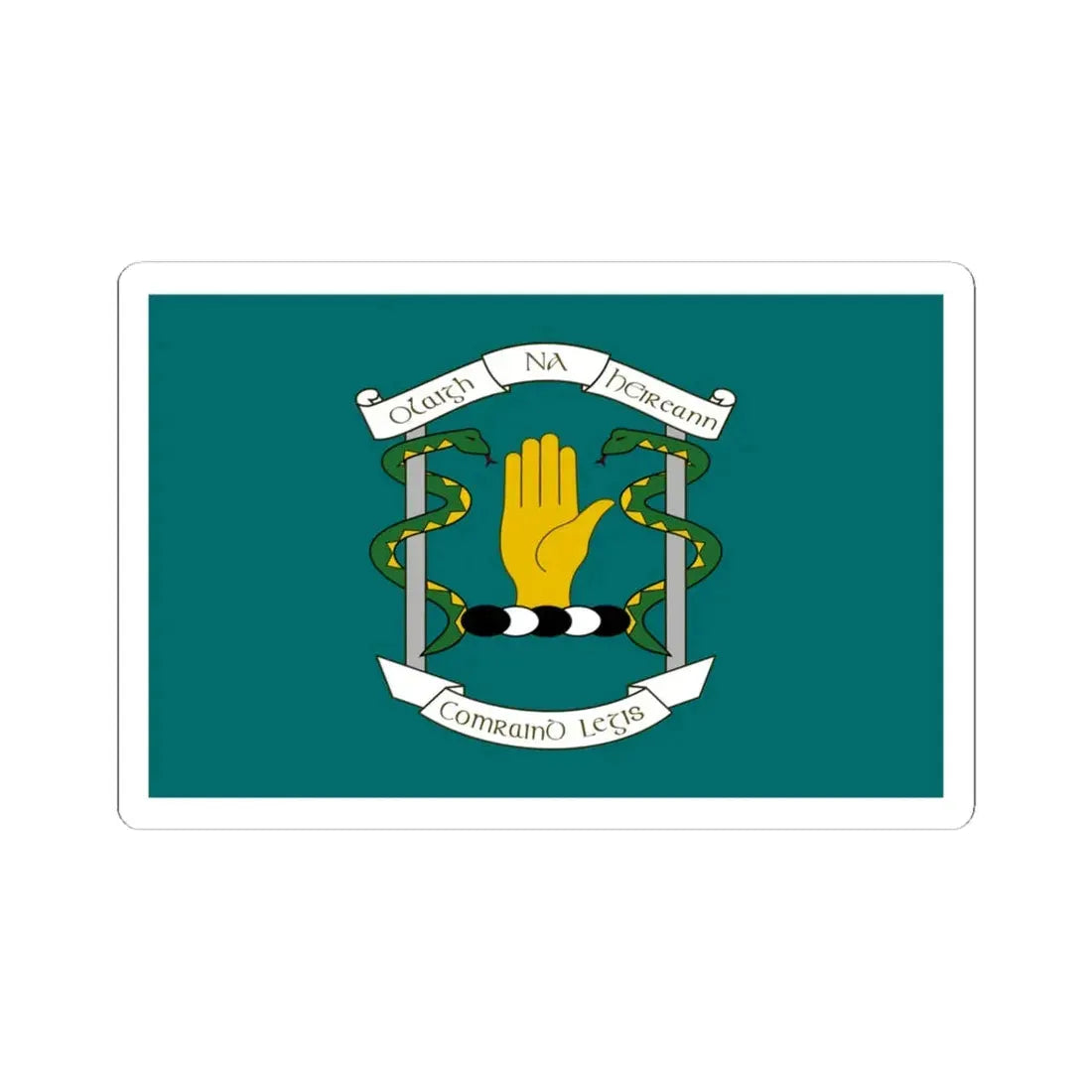 Defense Forces Medical Corps Flag Ireland (Ireland) STICKER Vinyl Kiss-Cut Decal 6 Inch White - The Sticker Space