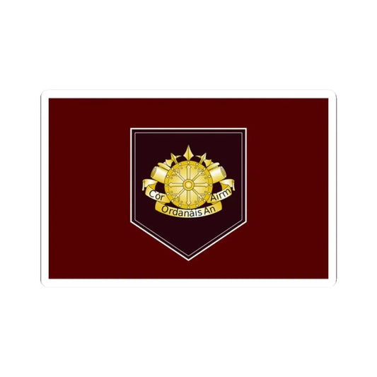 Defense Forces Ordnance Corps Flag Ireland (Ireland) STICKER Vinyl Kiss-Cut Decal 2 Inch White - The Sticker Space