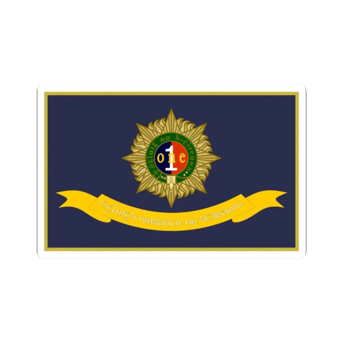 Defense Forces Organisation of National Ex-Servicemen Flag Ireland (Ireland) STICKER Vinyl Kiss-Cut Decal 2 Inch White - The Sticker Space