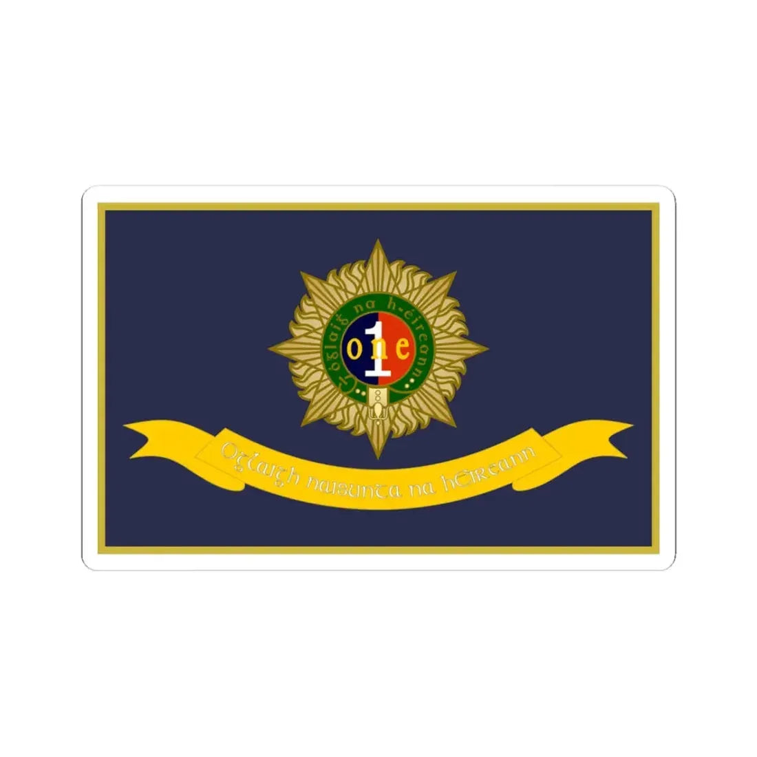 Defense Forces Organisation of National Ex-Servicemen Flag Ireland (Ireland) STICKER Vinyl Kiss-Cut Decal 3 Inch White - The Sticker Space