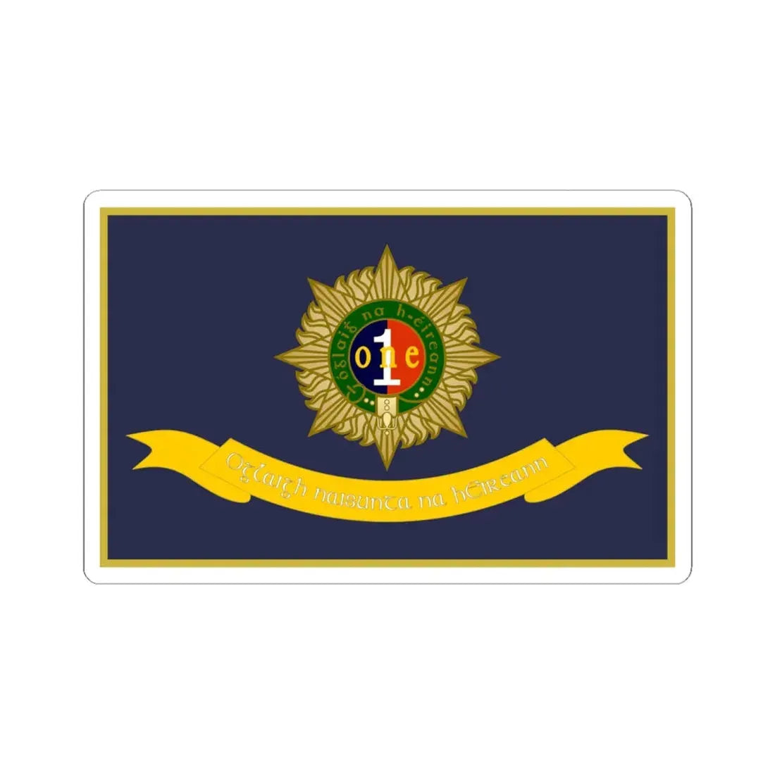 Defense Forces Organisation of National Ex-Servicemen Flag Ireland (Ireland) STICKER Vinyl Kiss-Cut Decal 6 Inch White - The Sticker Space