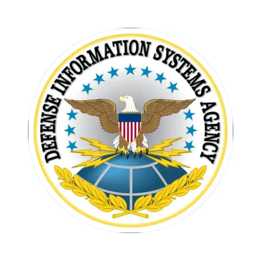 Defense Information Systems Agency DISA - STICKER Vinyl Kiss-Cut Decal 2 Inch White - The Sticker Space