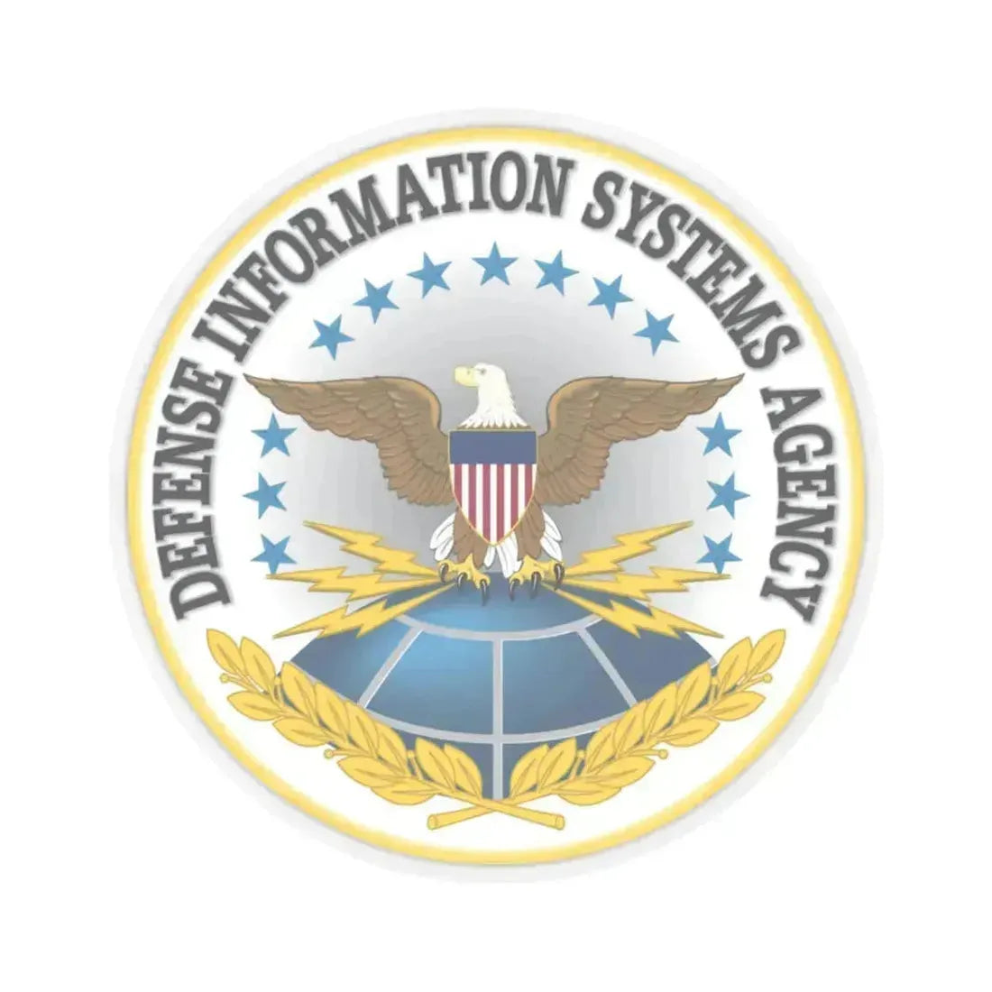 Defense Information Systems Agency DISA - STICKER Vinyl Kiss-Cut Decal 3 Inch Transparent - The Sticker Space
