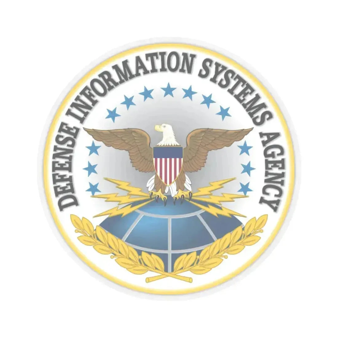 Defense Information Systems Agency DISA - STICKER Vinyl Kiss-Cut Decal 4 Inch Transparent - The Sticker Space