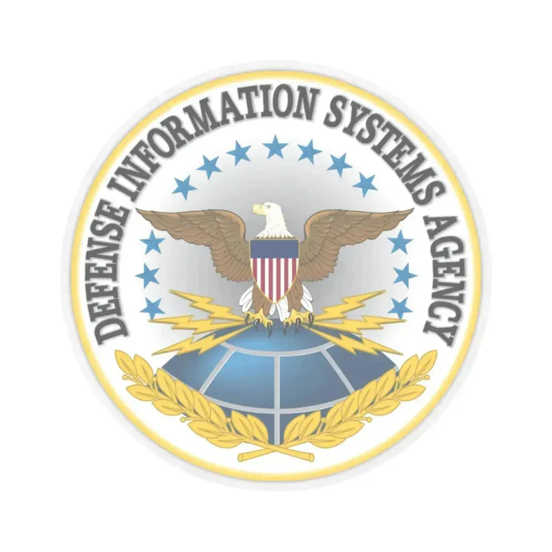 Defense Information Systems Agency DISA - STICKER Vinyl Kiss-Cut Decal 6 Inch Transparent - The Sticker Space