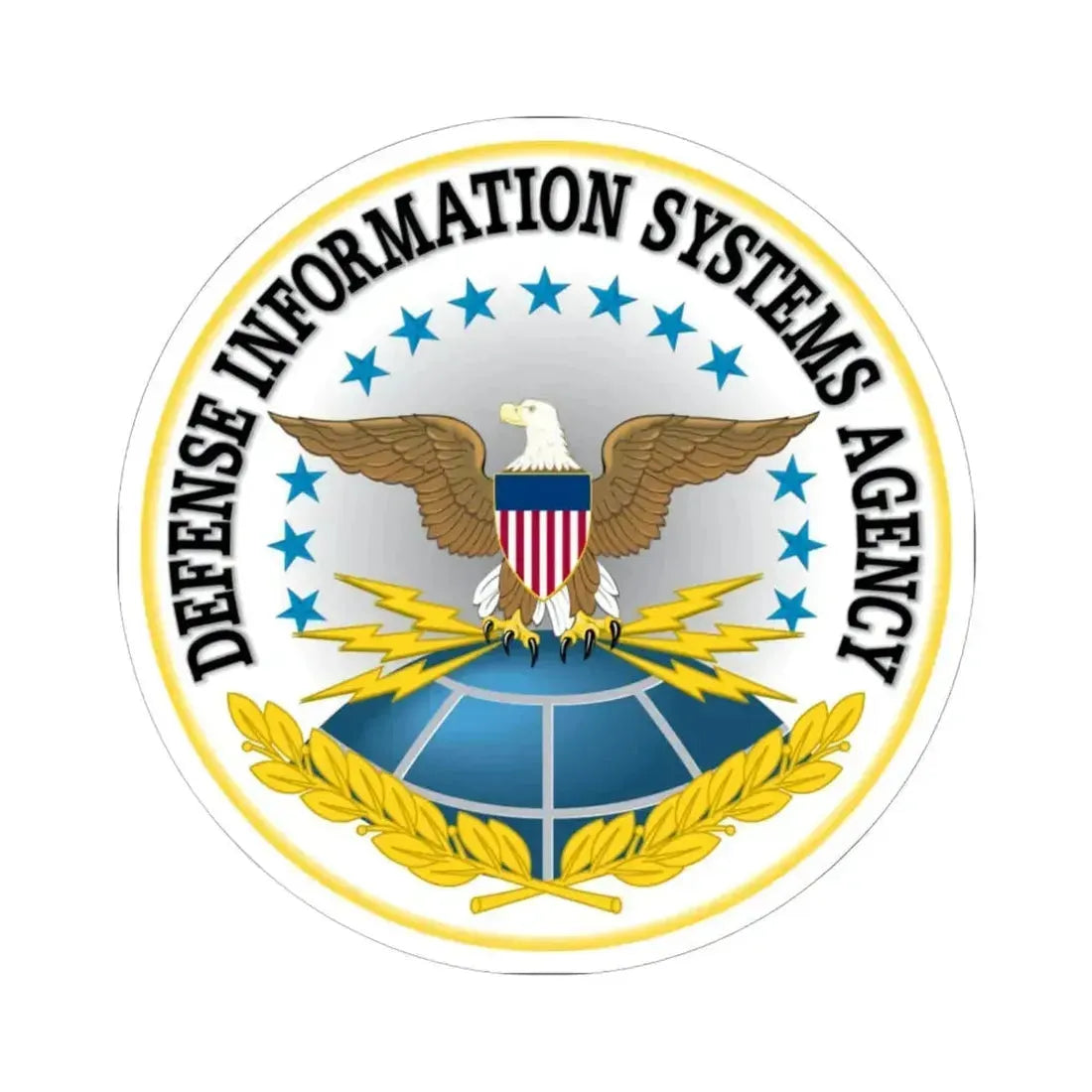 Defense Information Systems Agency DISA - STICKER Vinyl Kiss-Cut Decal 6 Inch White - The Sticker Space