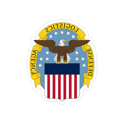 Defense Logistics Agency (U.S. Army) REVERSE PRINT Transparent STICKER-2" × 2"-The Sticker Space